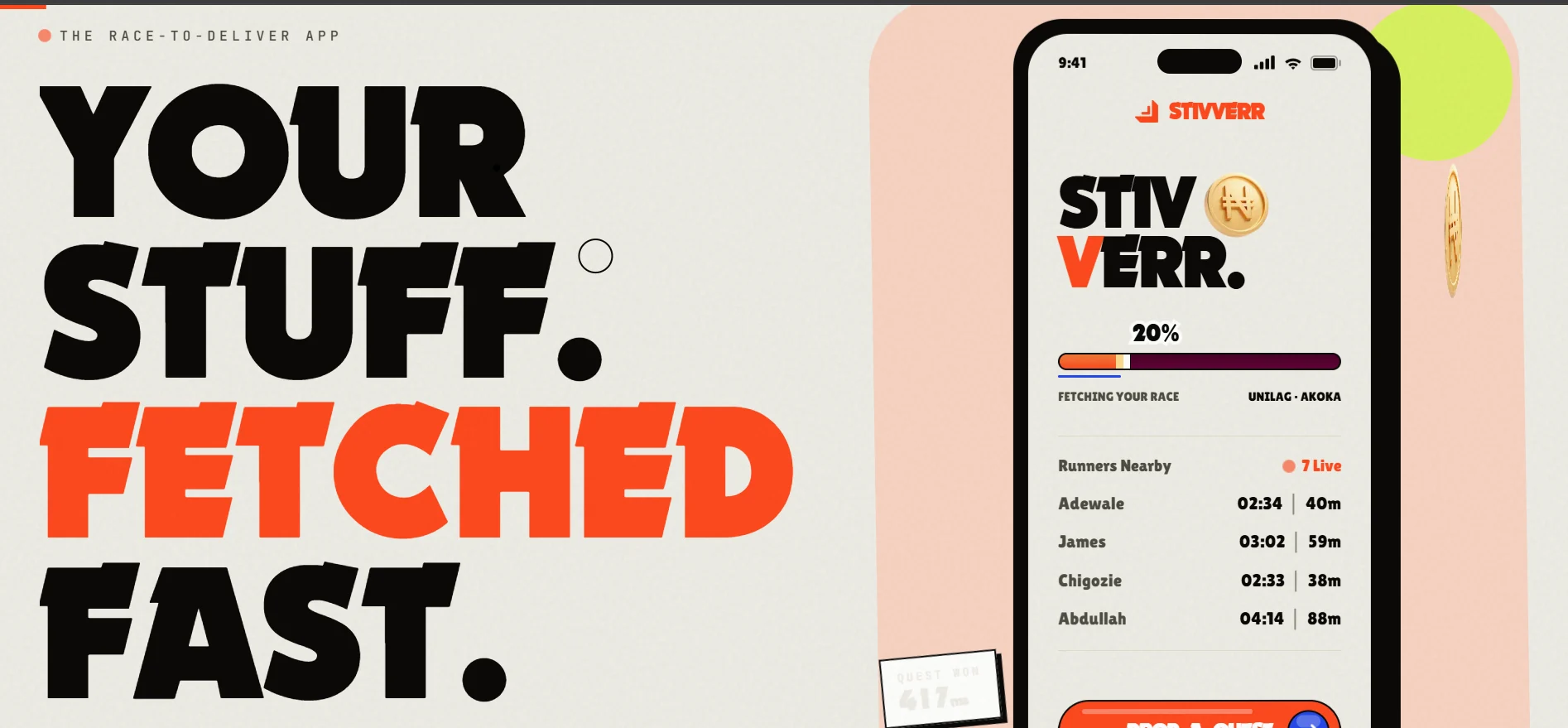 Stivverr, a peer-to-peer delivery platform for Nigerian campuses